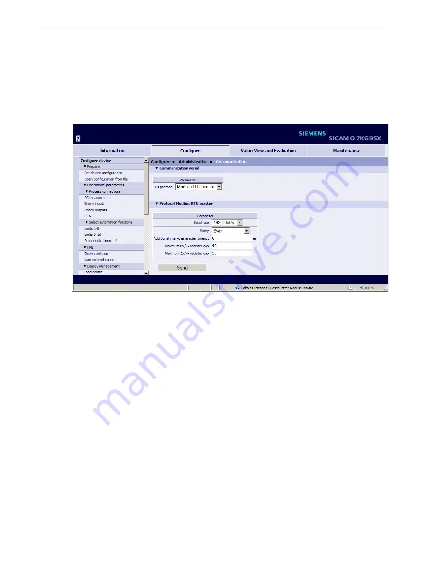 Siemens SICAM Q100 Device Manual Download Page 196