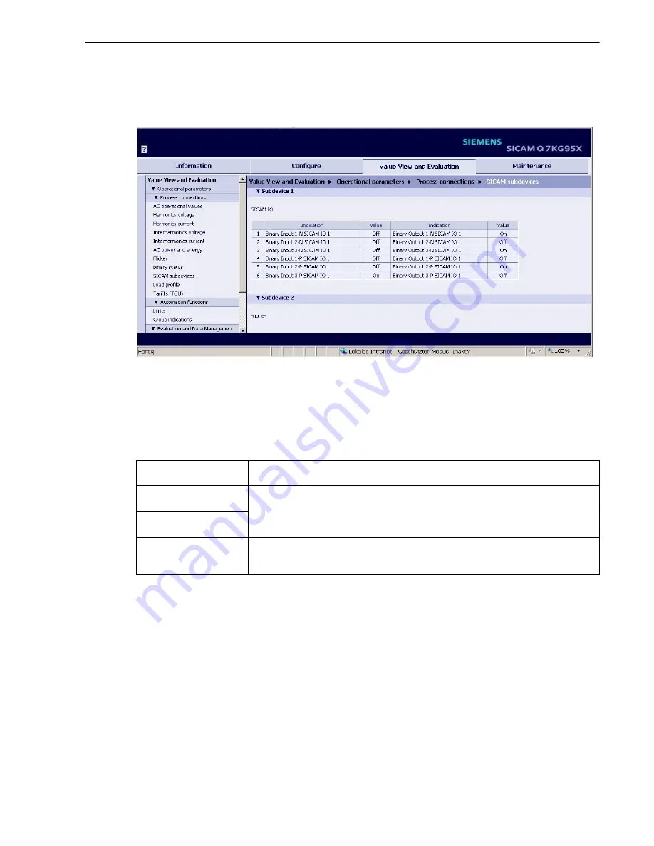 Siemens SICAM Q100 Device Manual Download Page 229