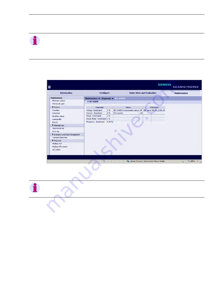 Siemens SICAM Q100 Device Manual Download Page 265