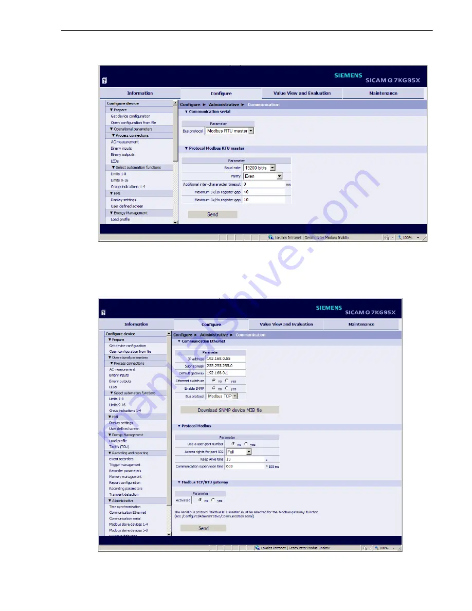 Siemens SICAM Q100 Device Manual Download Page 271