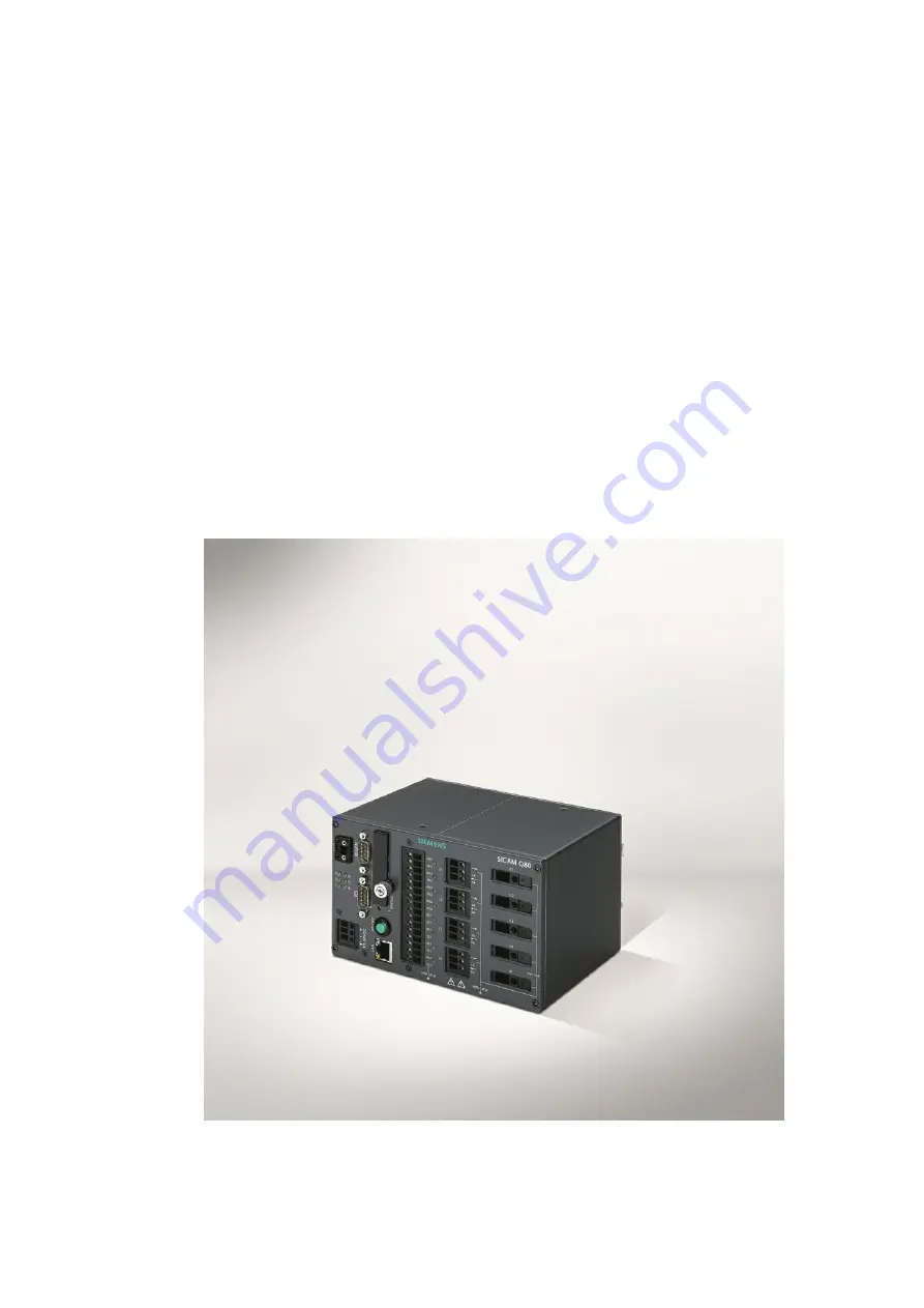 Siemens SICAM Q80 System Manual Download Page 1