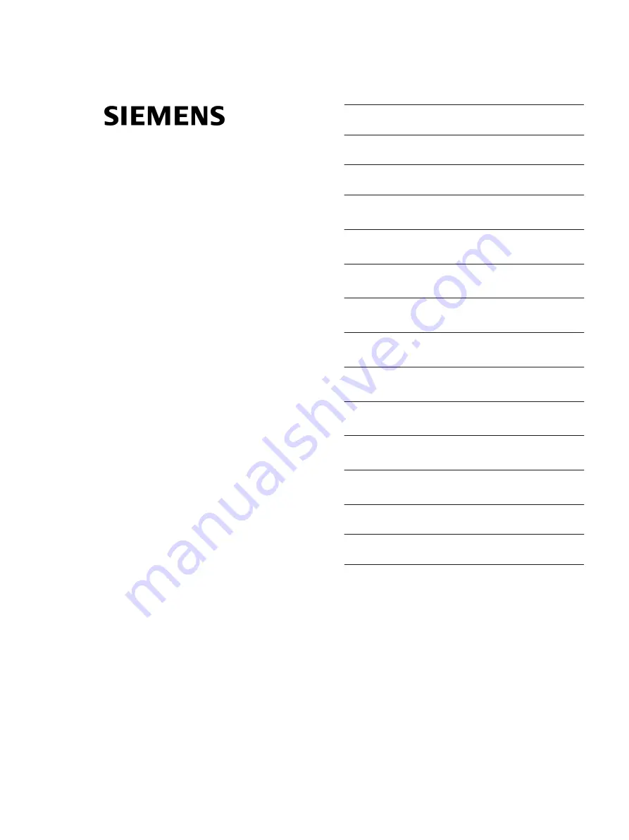 Siemens SICAM Manual Download Page 1