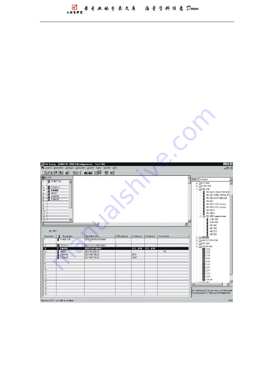 Siemens SIMADYN D FM 458 User Manual Download Page 58