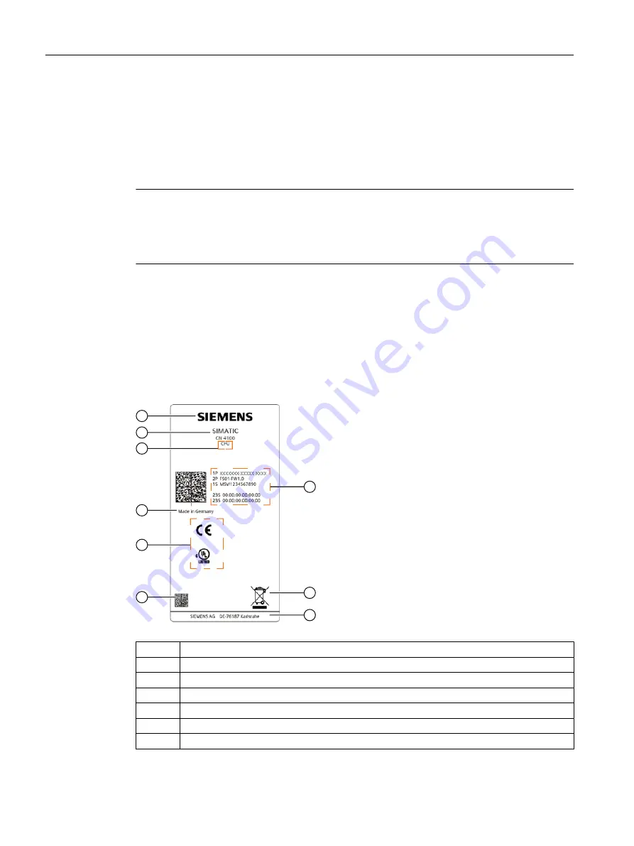 Siemens SIMATIC CN 4100 Equipment Manual Download Page 22