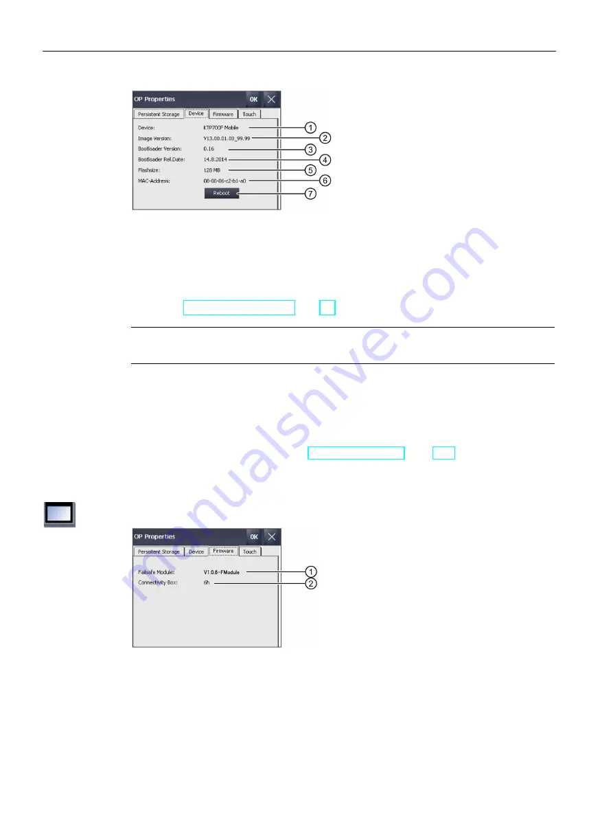 Siemens SIMATIC HMI TP1000F Mobile RO Operating Instructions Manual Download Page 100