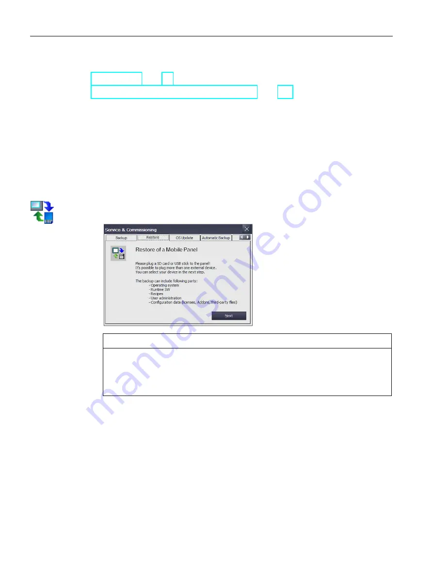 Siemens SIMATIC HMI TP1000F Mobile RO Operating Instructions Manual Download Page 120