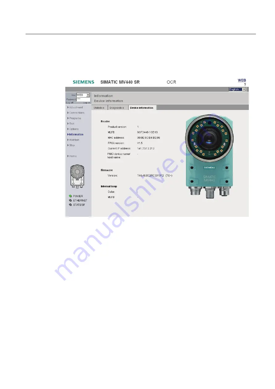 Siemens SIMATIC MV420 Operating Instructions Manual Download Page 219