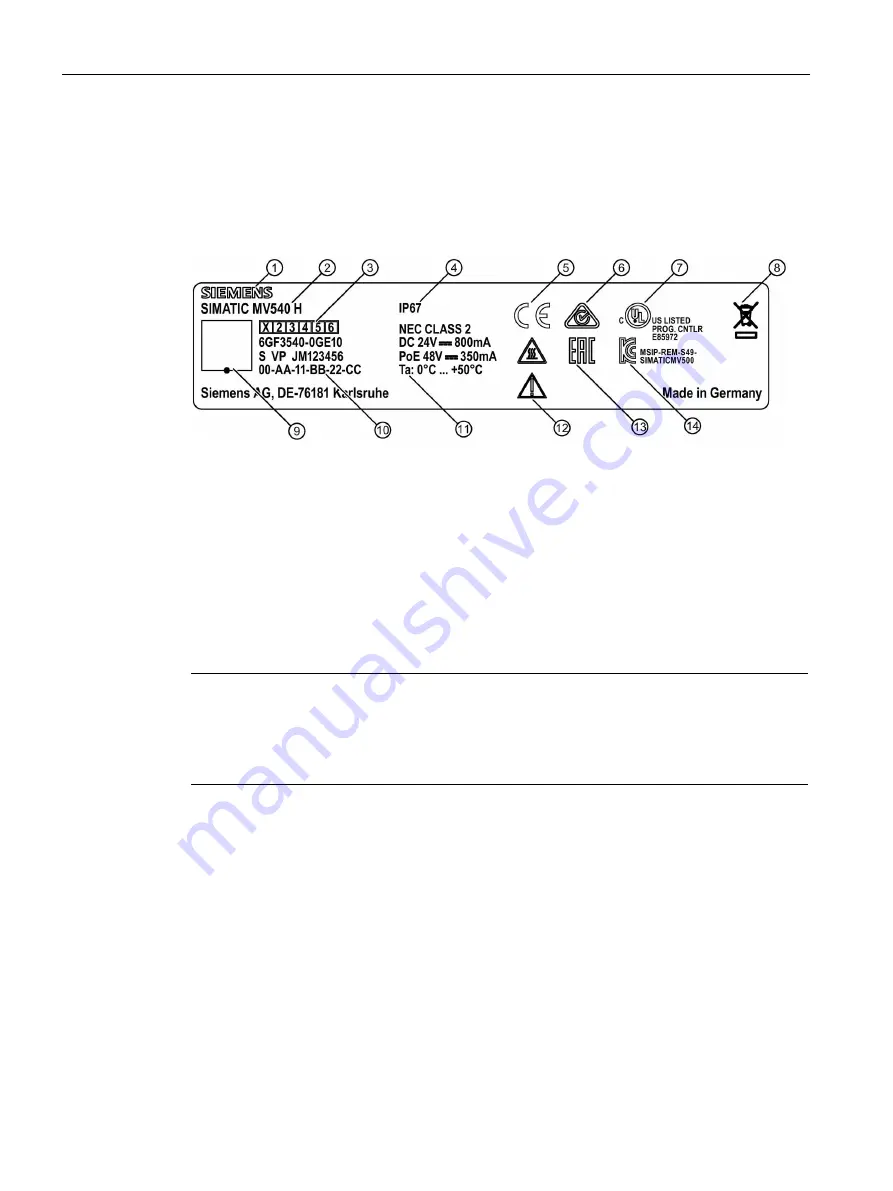 Siemens SIMATIC MV500 Operating Instructions Manual Download Page 22