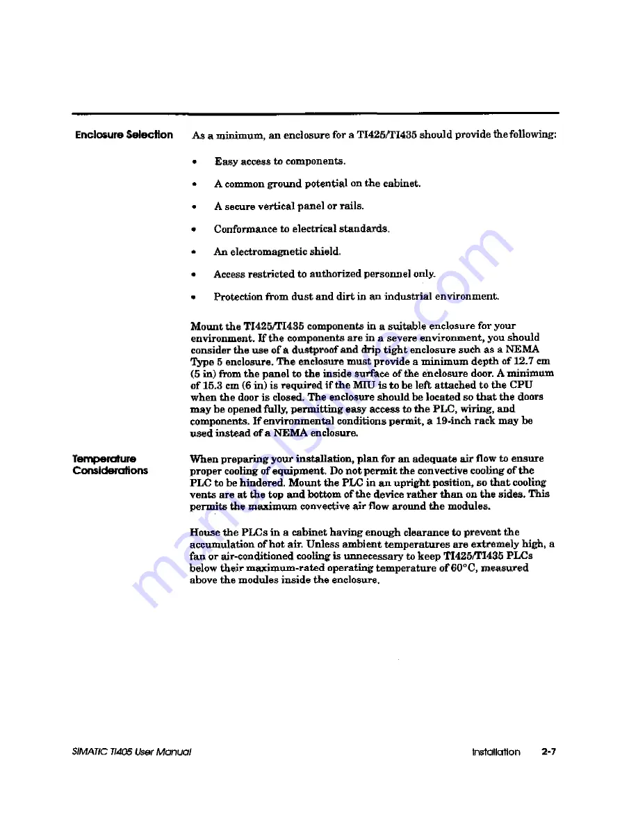 Siemens Simatic TI405 User Manual Download Page 72