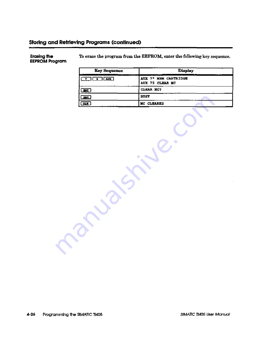 Siemens Simatic TI405 User Manual Download Page 161