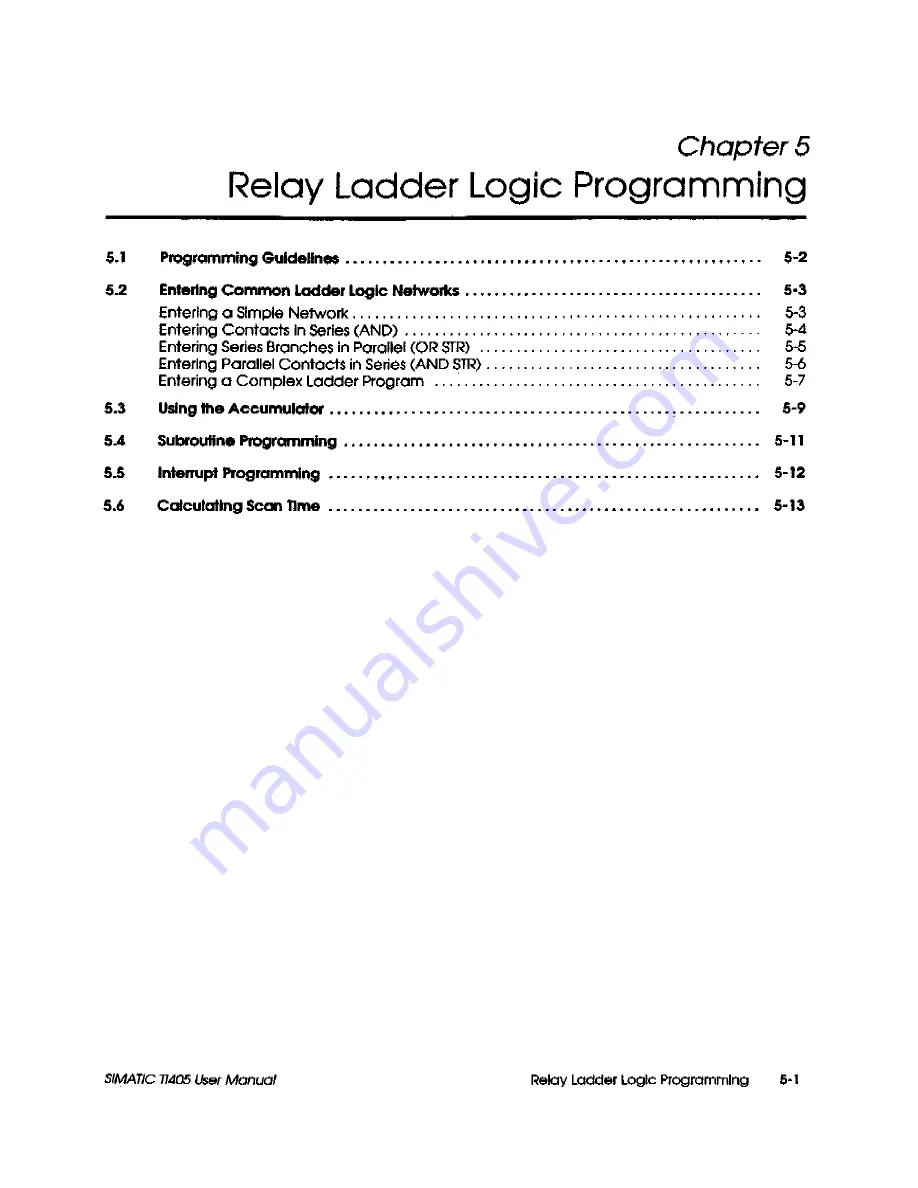 Siemens Simatic TI405 User Manual Download Page 172