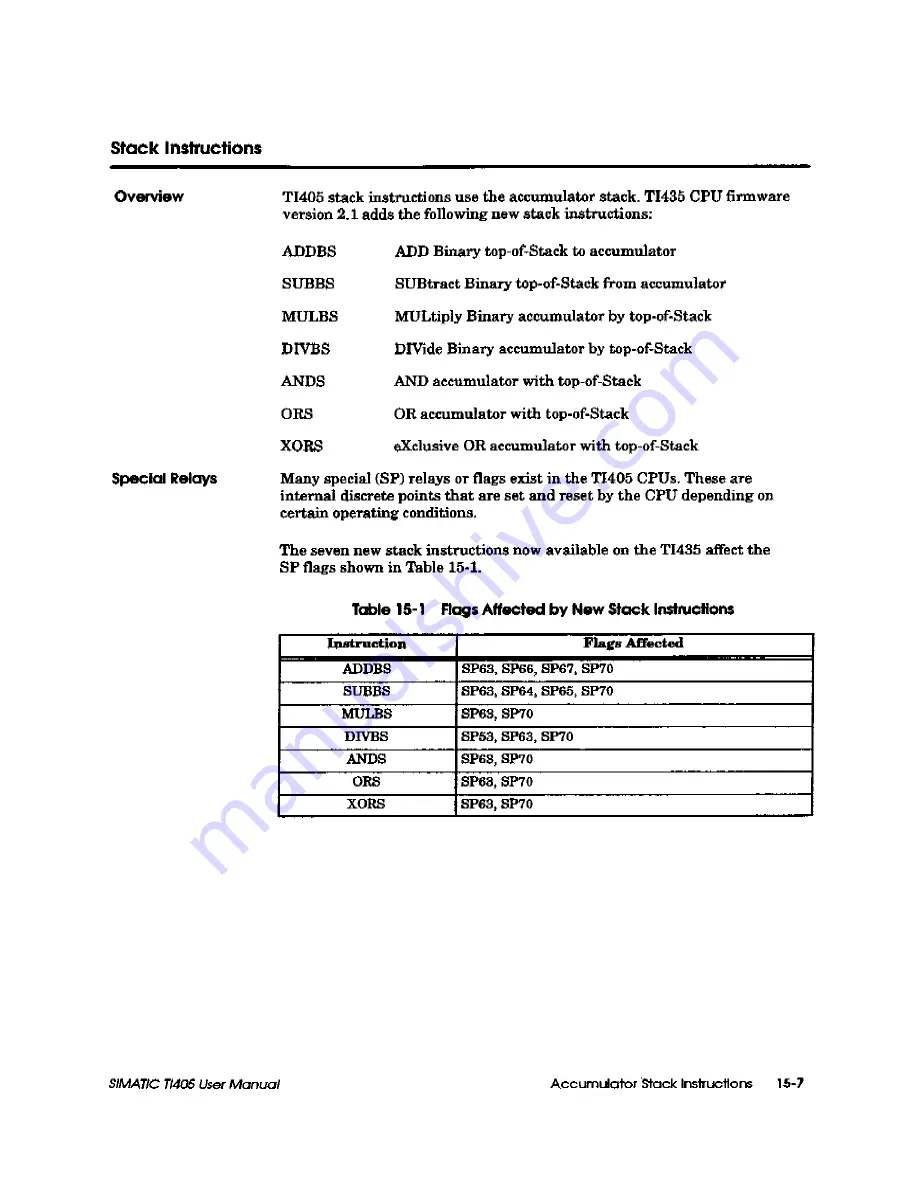 Siemens Simatic TI405 User Manual Download Page 346