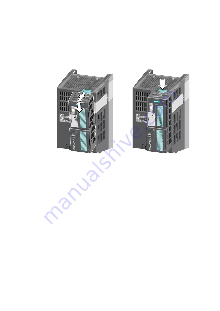 Siemens SINAMICS G120 CU230P-2 Operating Instructions Manual Download Page 46