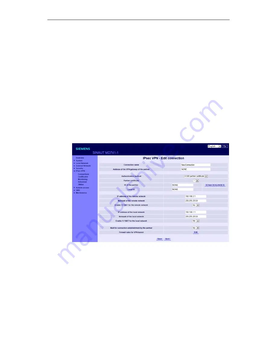 Siemens SINAUT MD741-1 System Manual Download Page 99