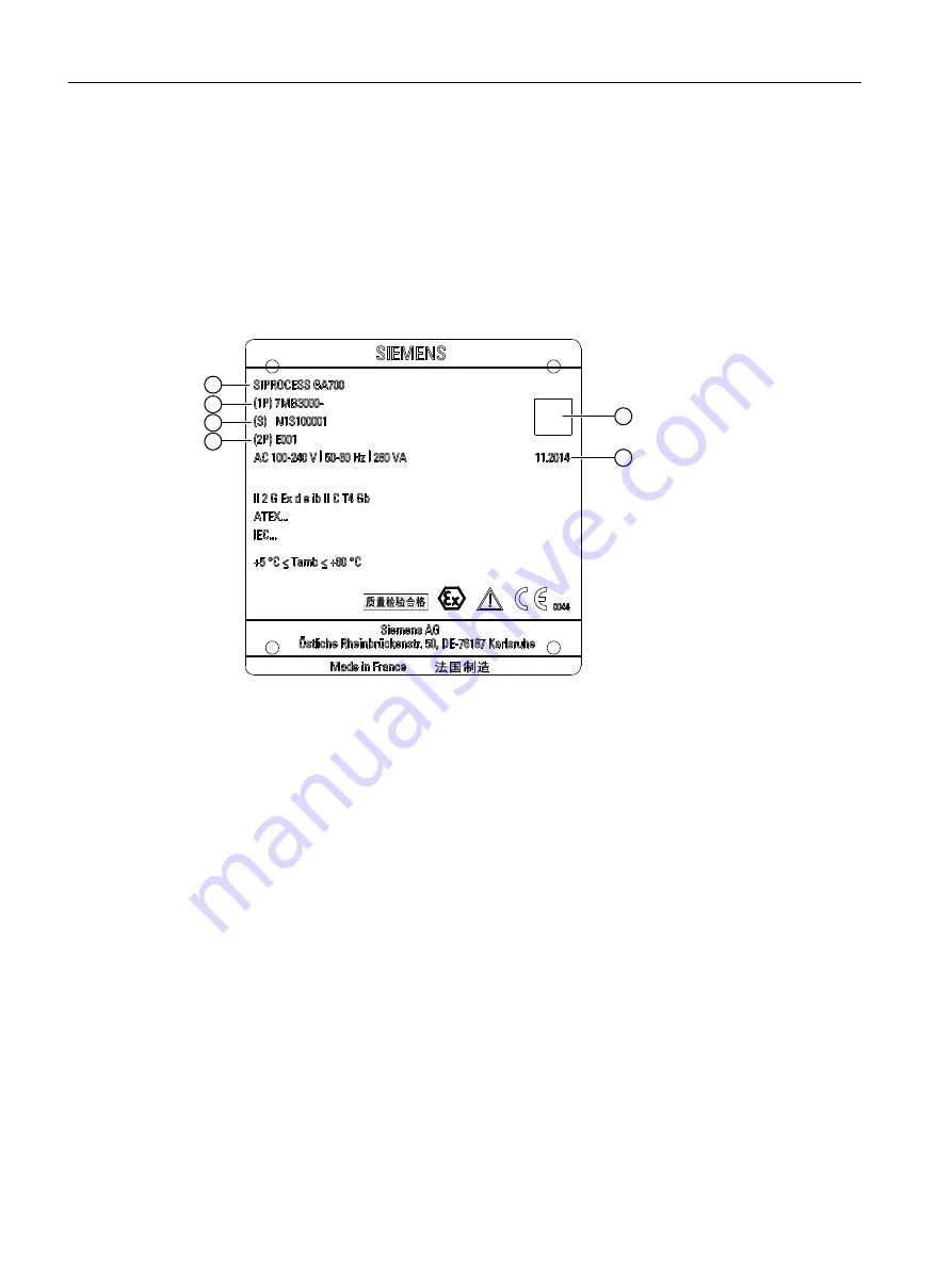 Siemens SIPROCESS GA700 Operating Instructions Manual Download Page 28