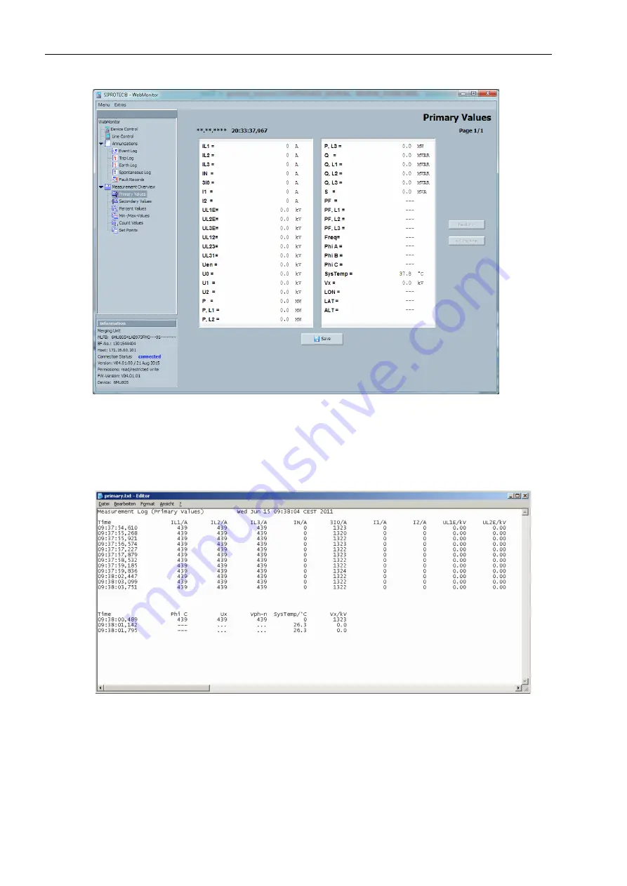 Siemens SIPROTEC 6MU805 User Manual Download Page 72