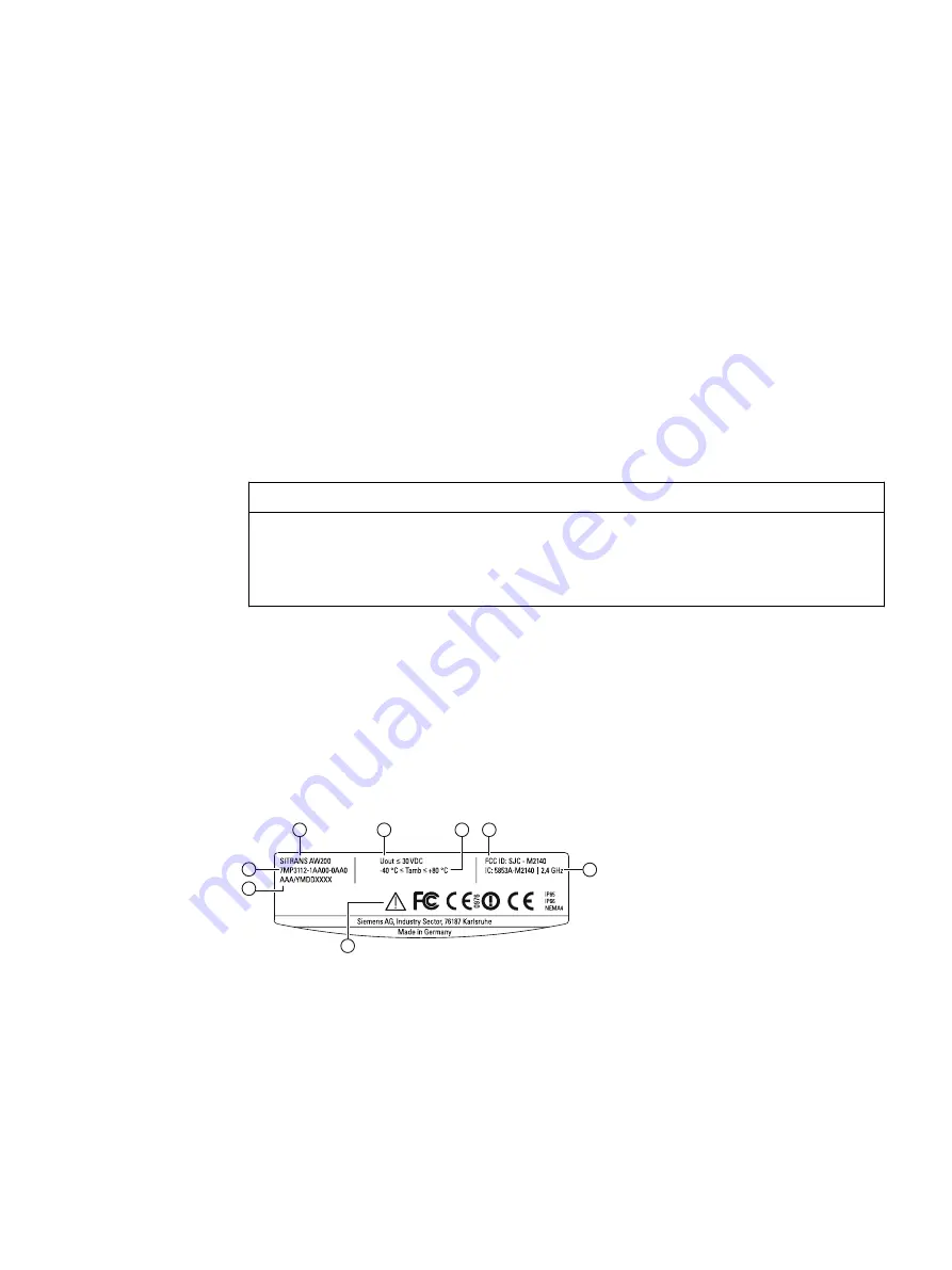 Siemens SITRANS AW 7MP3112 Series Скачать руководство пользователя страница 13