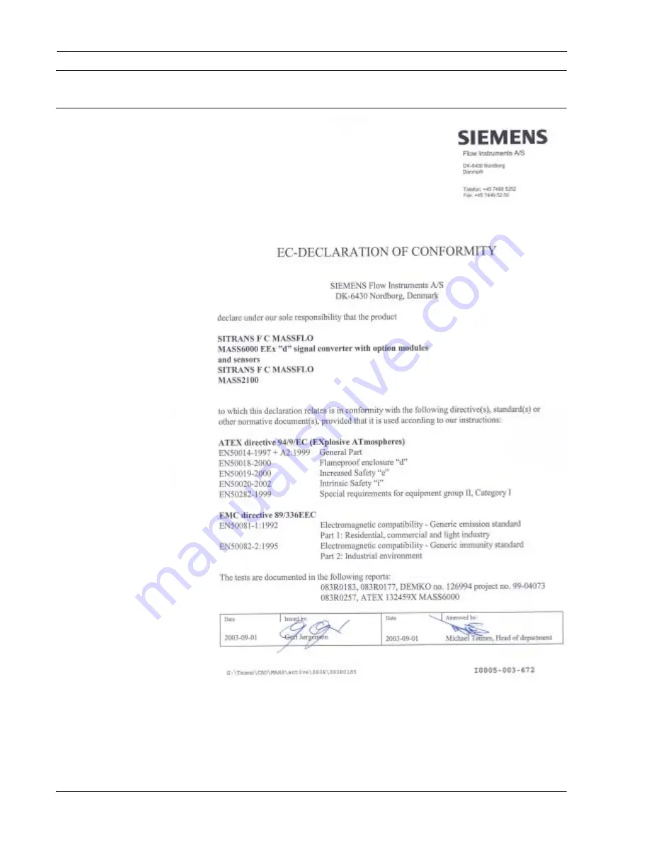 Siemens SITRANS F C MASSFLO MASS  6000 Ex-d Manual Download Page 30