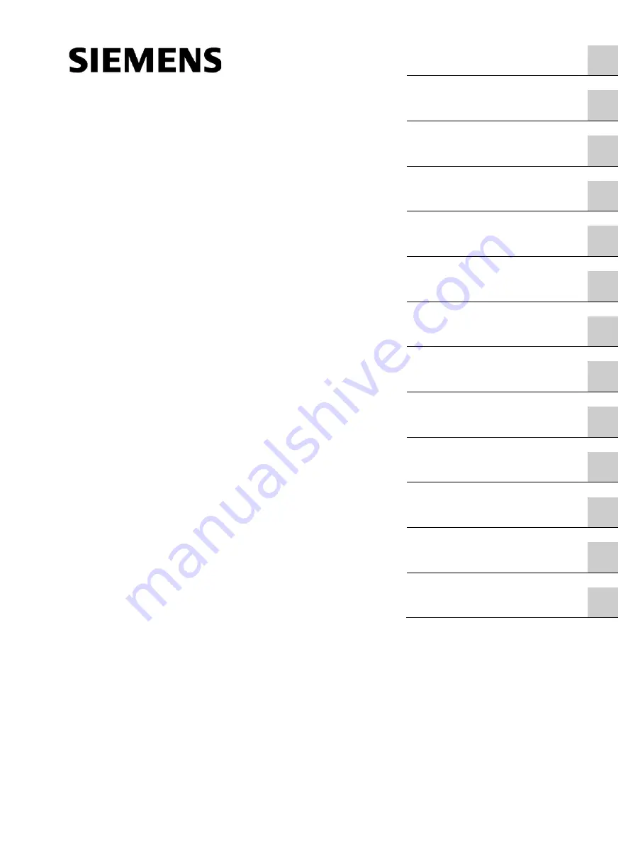 Siemens SITRANS F FST030 Operating Instructions Manual Download Page 3