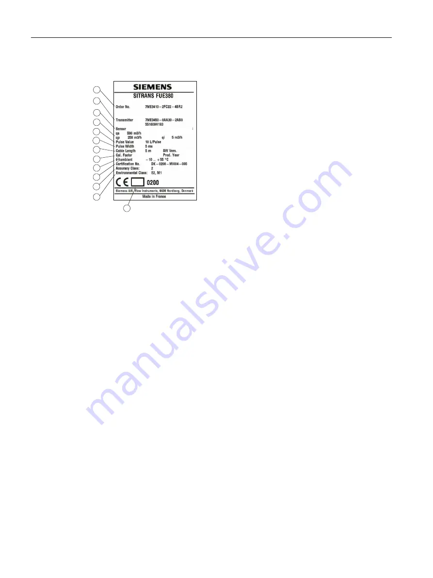 Siemens SITRANS F FUE380 Operating Instructions Manual Download Page 10