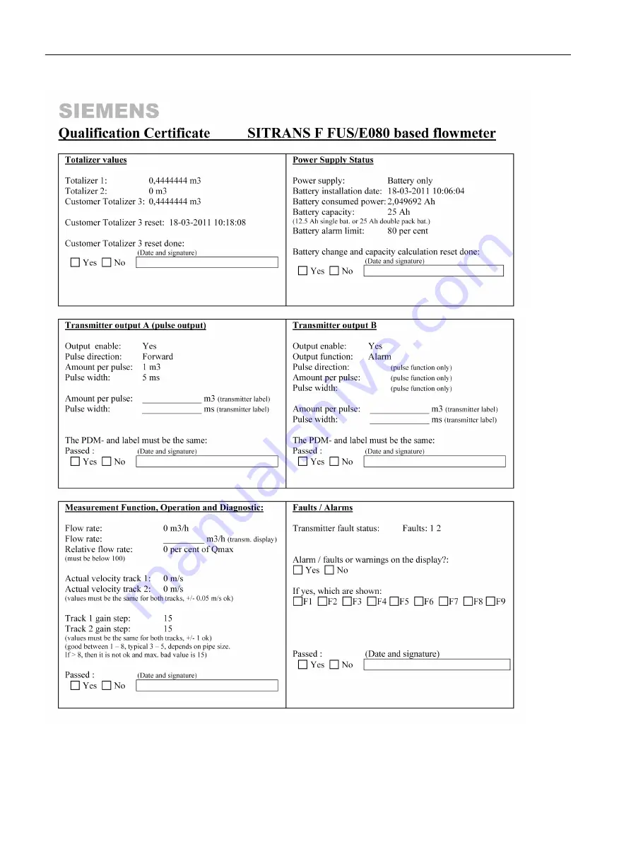 Siemens SITRANS F FUE380 Operating Instructions Manual Download Page 70