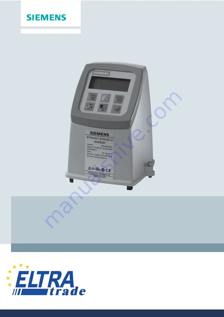 Siemens SITRANS F M MAG 5000 Manual Download Page 1