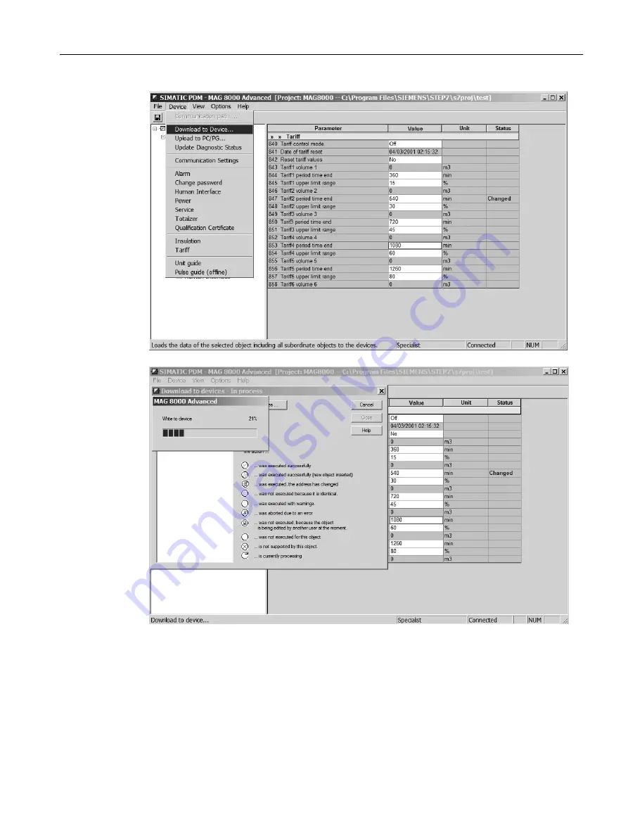 Siemens SITRANS F M MAG 8000 Operating Instructions Manual Download Page 51