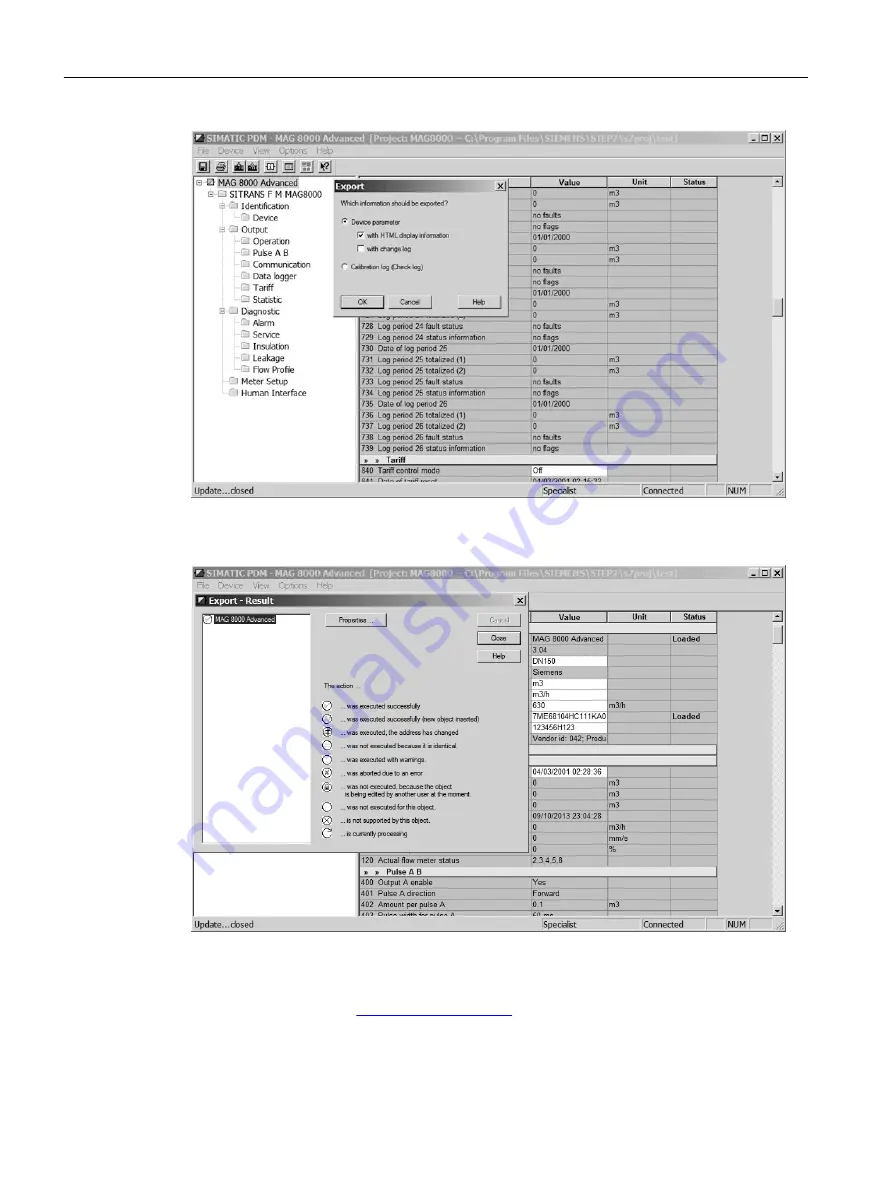 Siemens SITRANS F M MAG 8000 Operating Instructions Manual Download Page 52