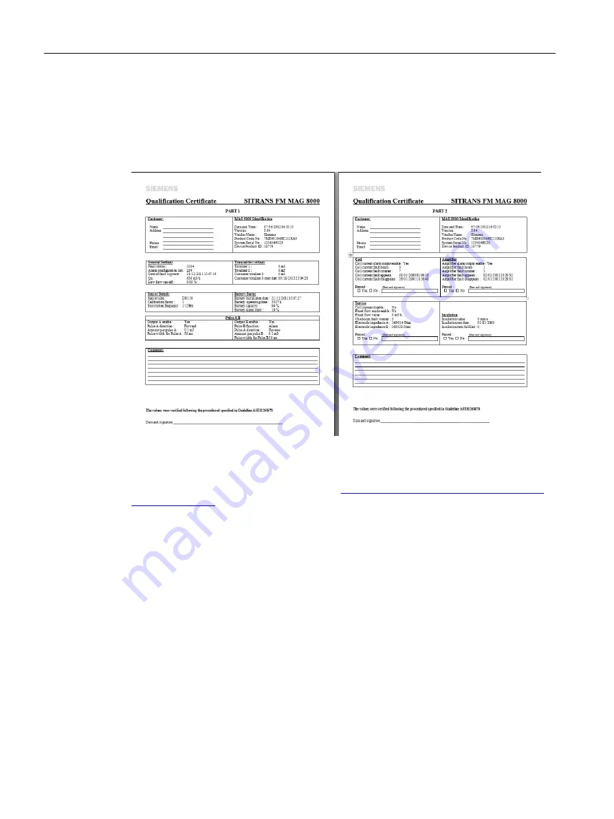 Siemens SITRANS F M MAG 8000 Operating Instructions Manual Download Page 134