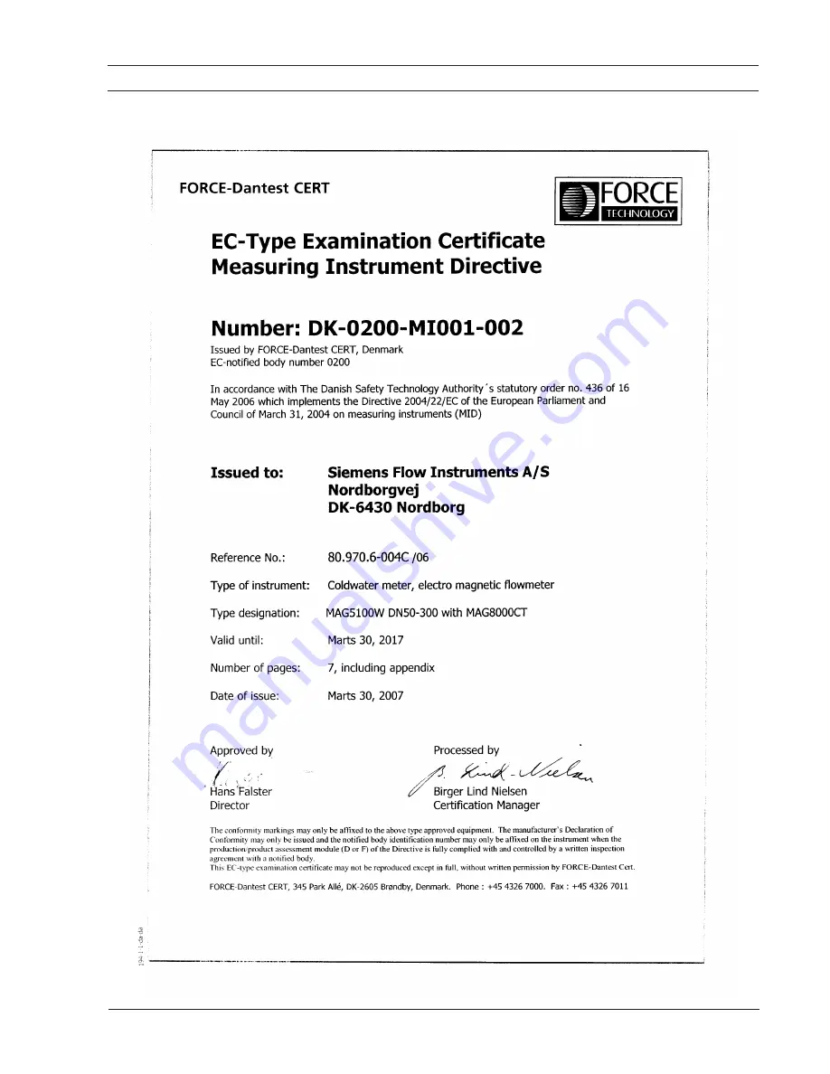 Siemens SITRANS F M MAG 8000 Operating Manual Download Page 61