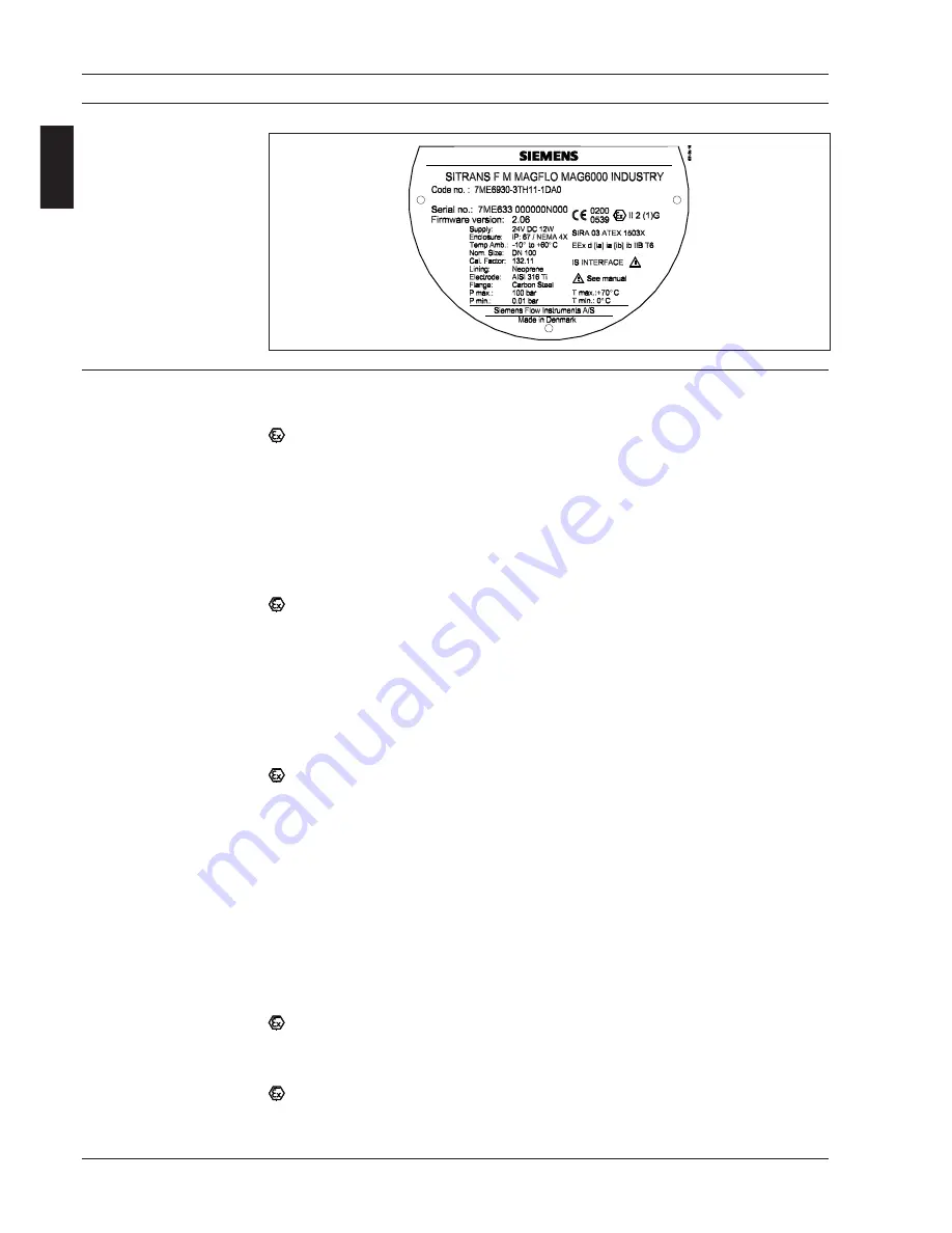 Siemens SITRANS F M MAGFLO Operating Manual Download Page 10