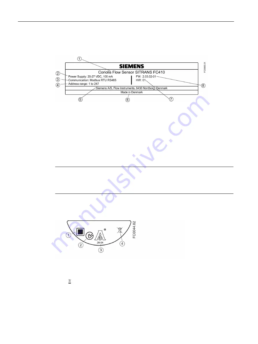 Siemens SITRANS FC410 Operating Instructions Manual Download Page 14