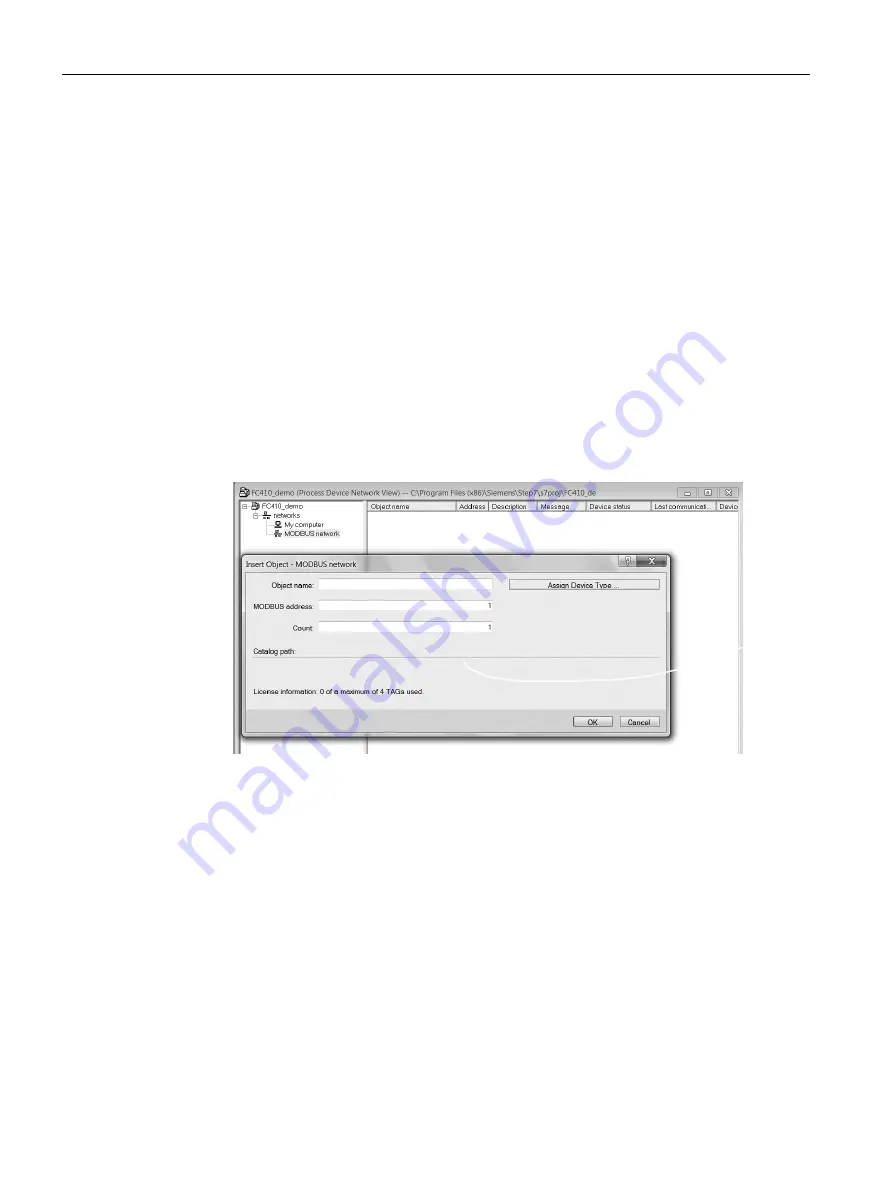 Siemens SITRANS FC410 Operating Instructions Manual Download Page 56