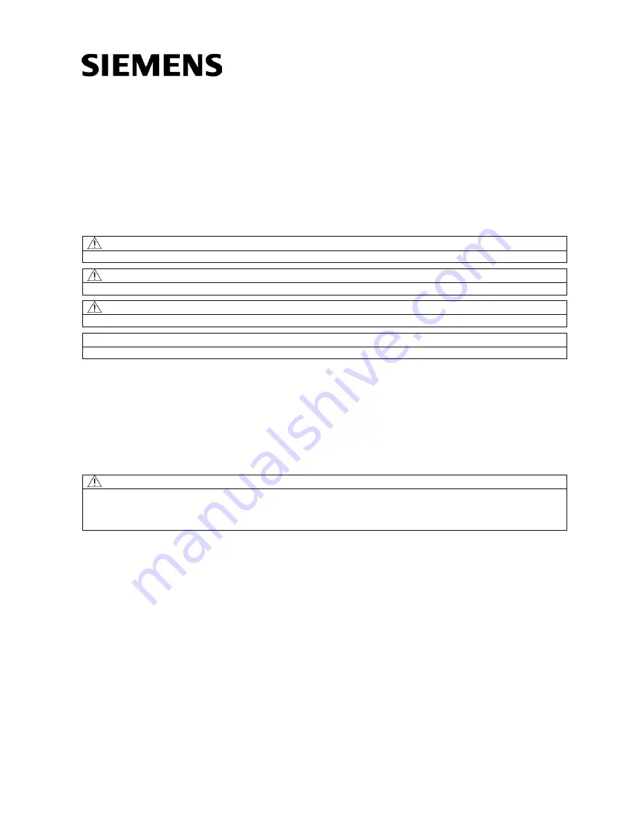 Siemens SITRANS FS230 Operating Instructions Manual Download Page 3