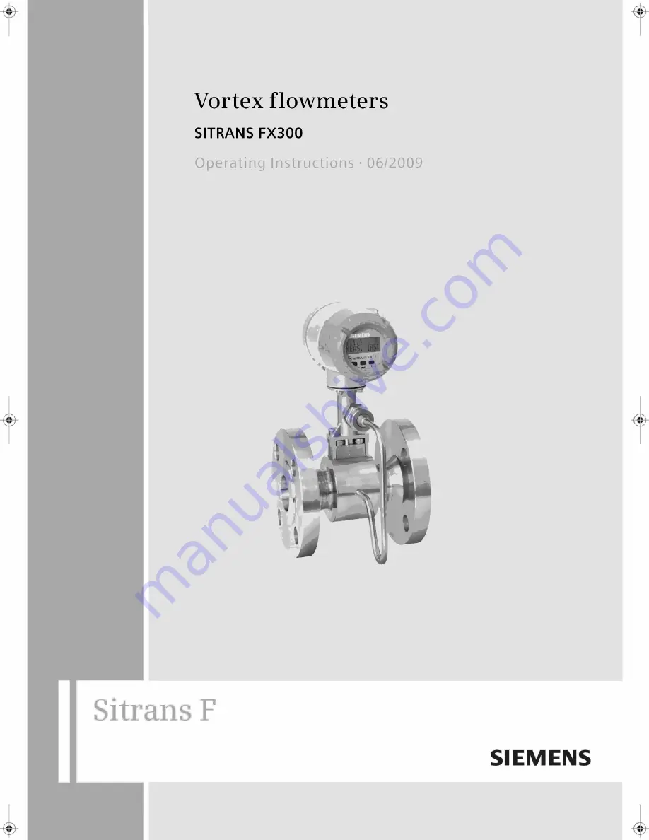 Siemens SITRANS FX300 Operating Instructions Manual Download Page 1