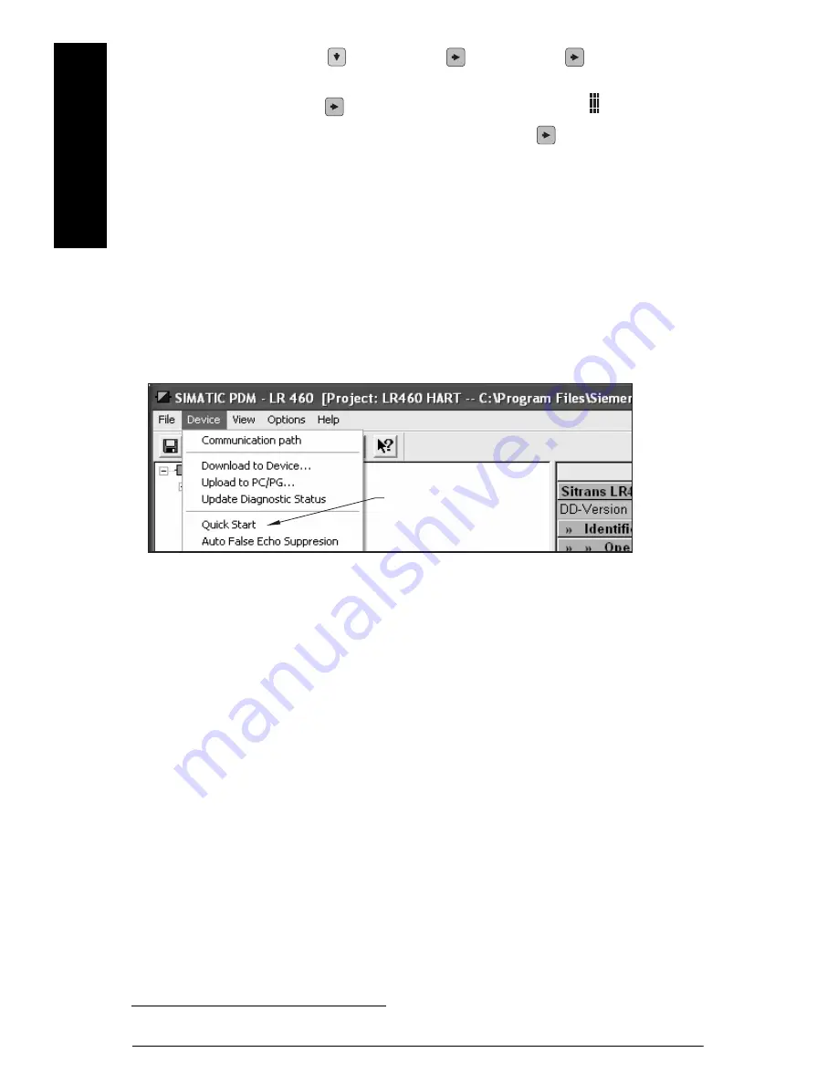 Siemens sitrans lr 460 Quick Start Manual Download Page 16