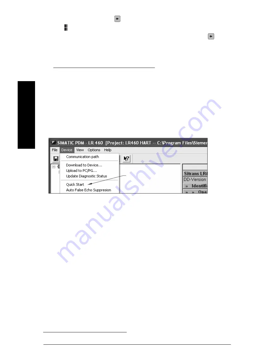 Siemens sitrans lr 460 Quick Start Manual Download Page 32