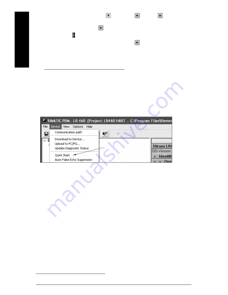 Siemens sitrans lr 460 Quick Start Manual Download Page 96