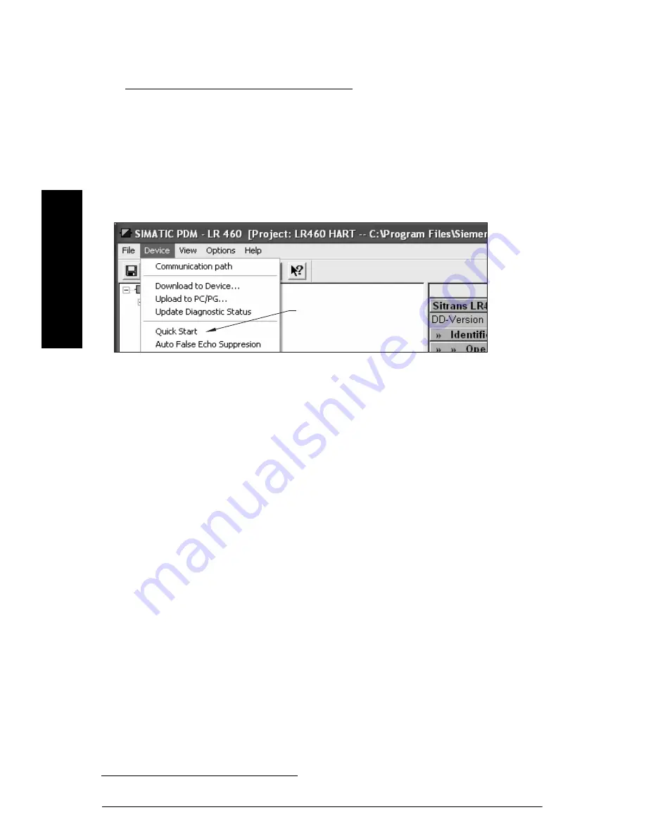 Siemens sitrans lr 460 Quick Start Manual Download Page 112