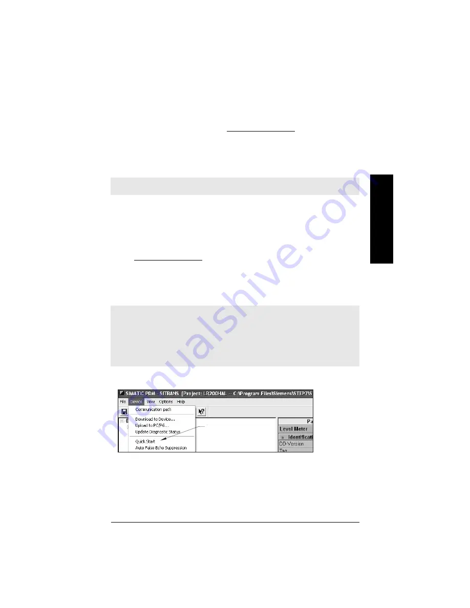 Siemens Sitrans LR200 Quick Start Manual Download Page 46