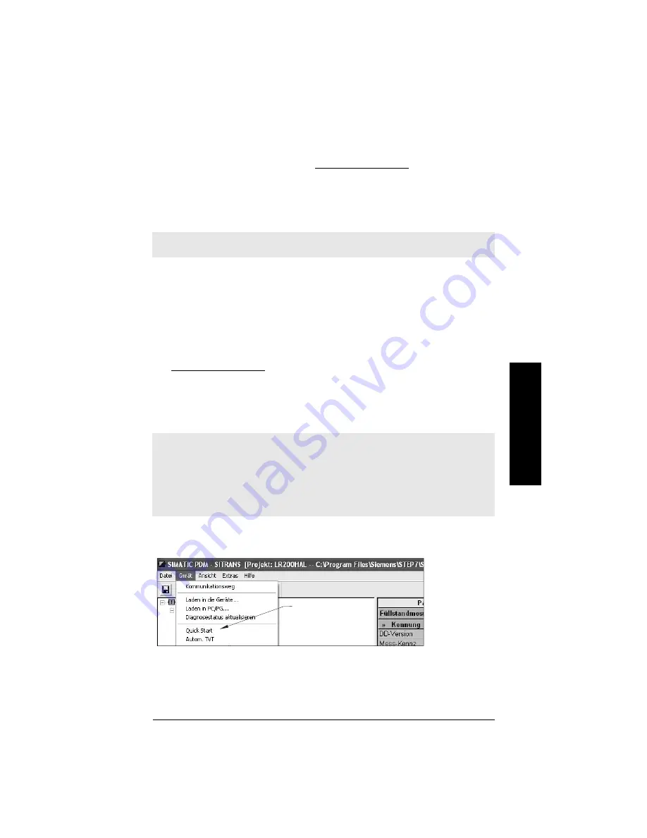 Siemens Sitrans LR200 Quick Start Manual Download Page 70