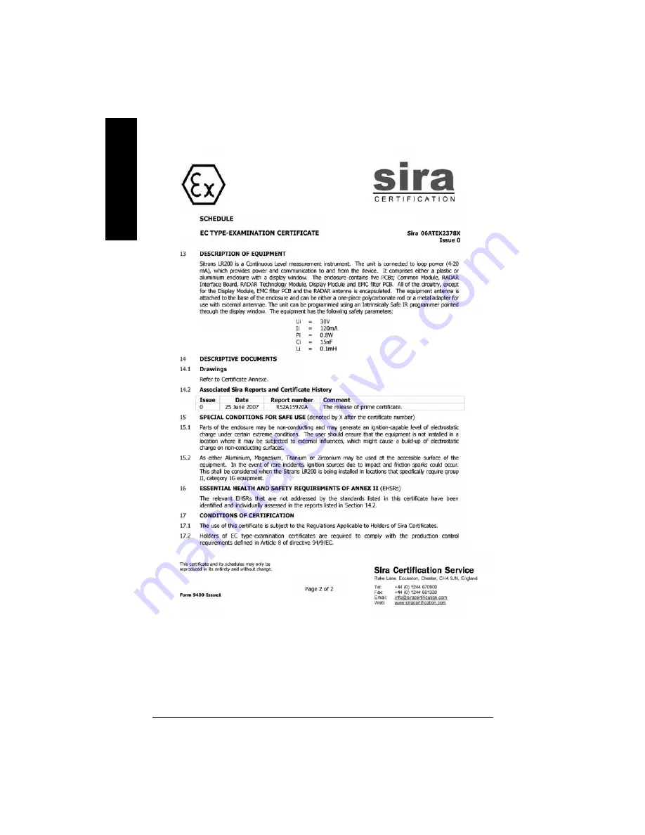 Siemens Sitrans LR200 Quick Start Manual Download Page 275