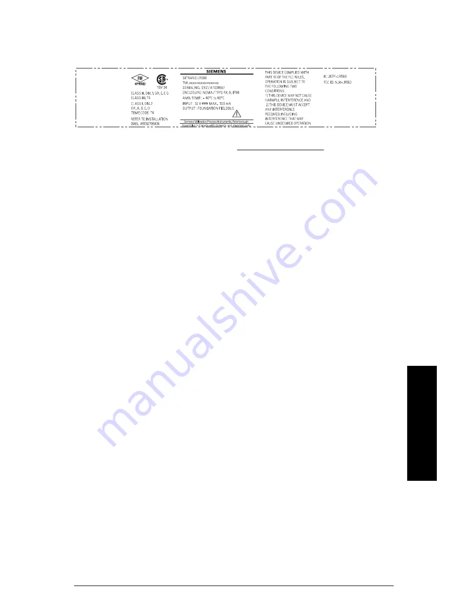 Siemens SITRANS LR560 Quick Start Manual Download Page 89