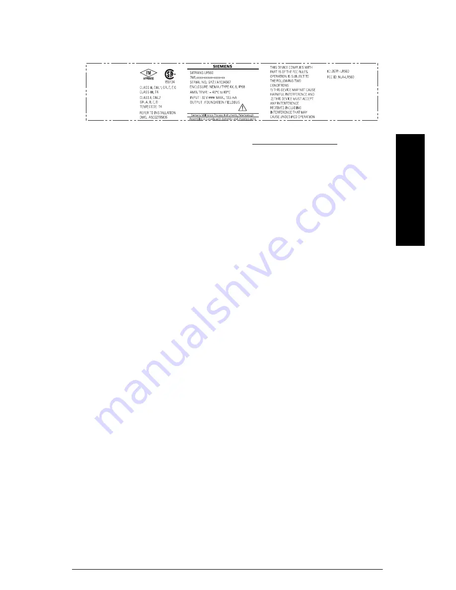 Siemens SITRANS LR560 Quick Start Manual Download Page 155