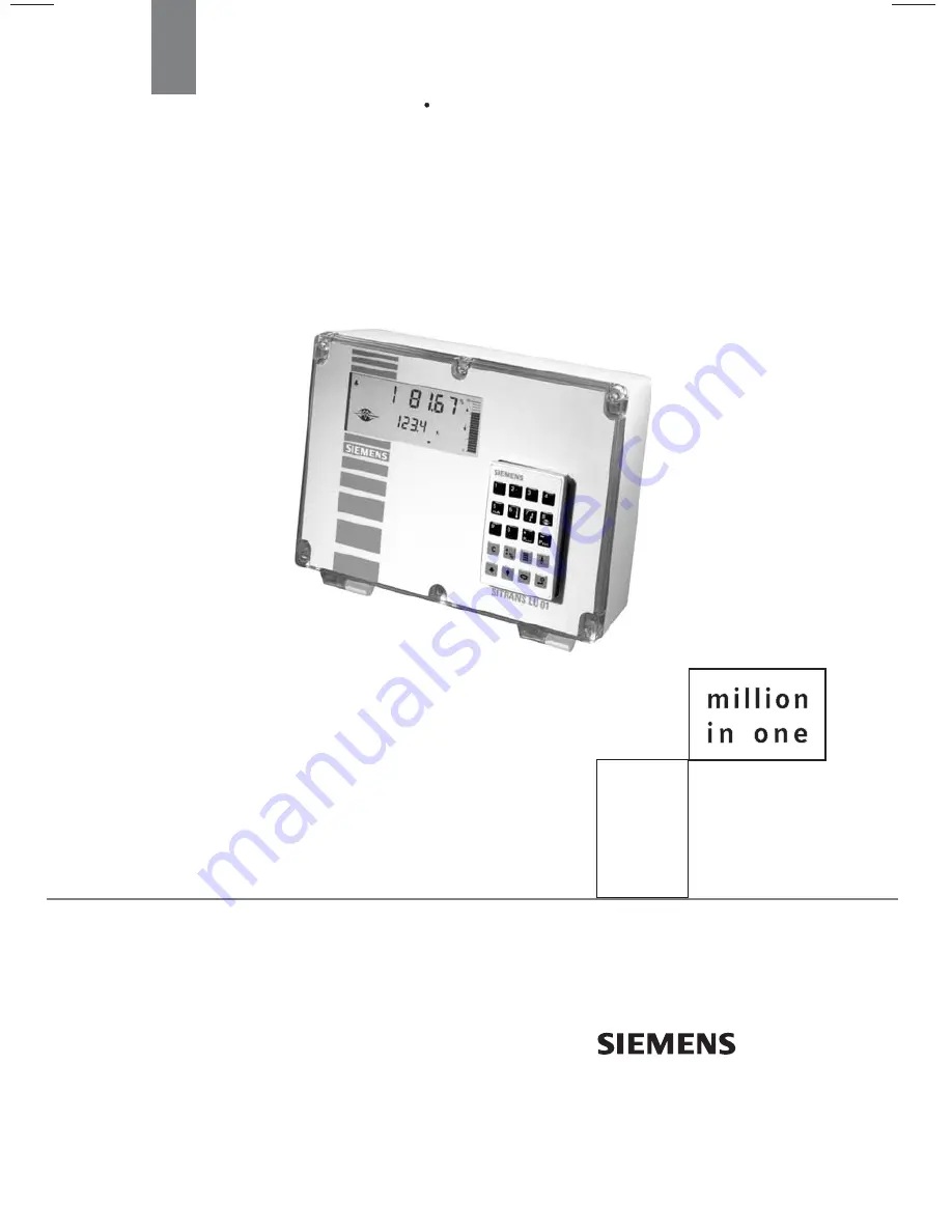 Siemens sitrans LU01 Instruction Manual Download Page 1