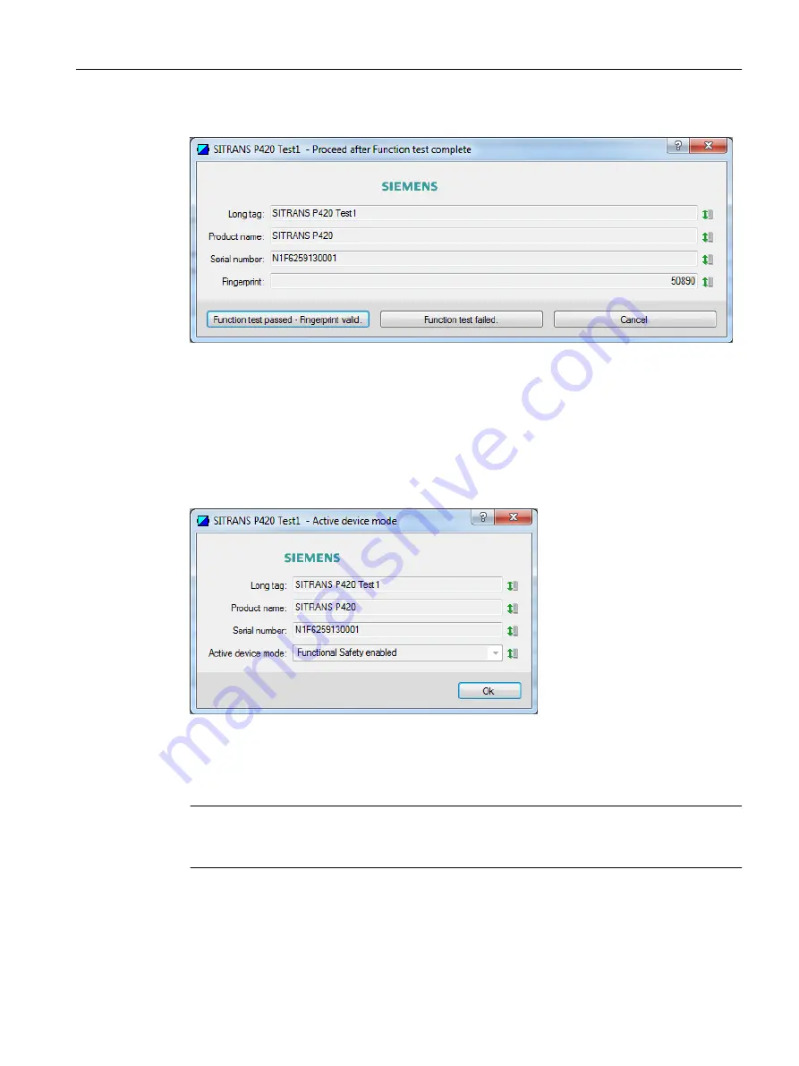 Siemens SITRANS P320 Operating Instructions Manual Download Page 167