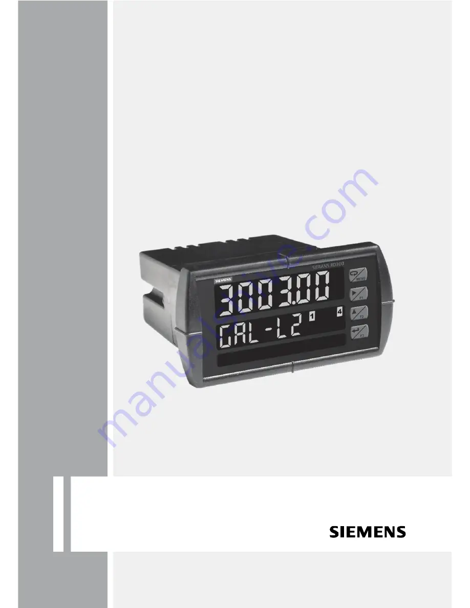 Siemens SITRANS RD300 Operating Instructions Manual Download Page 1