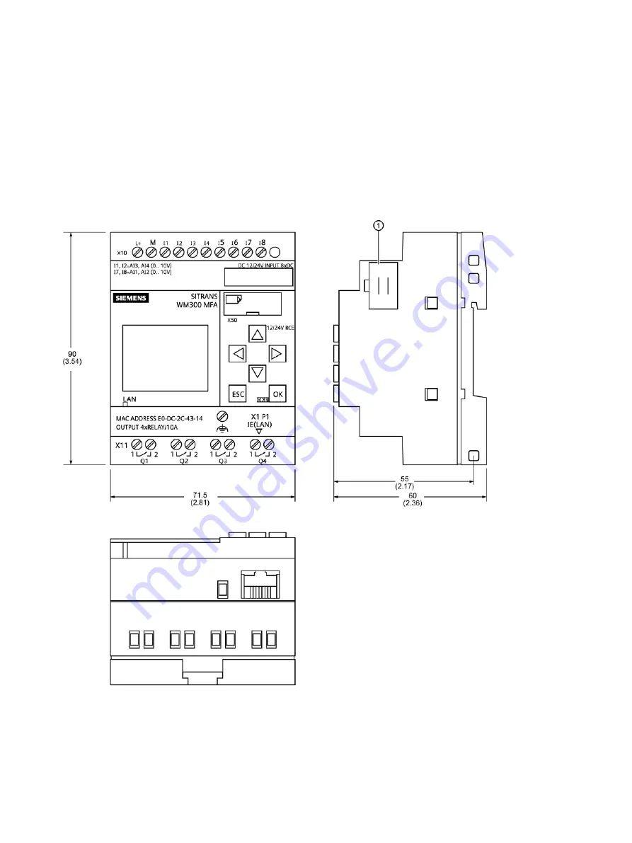 Siemens SITRANS WM300 MFA Operating Instructions Manual Download Page 59