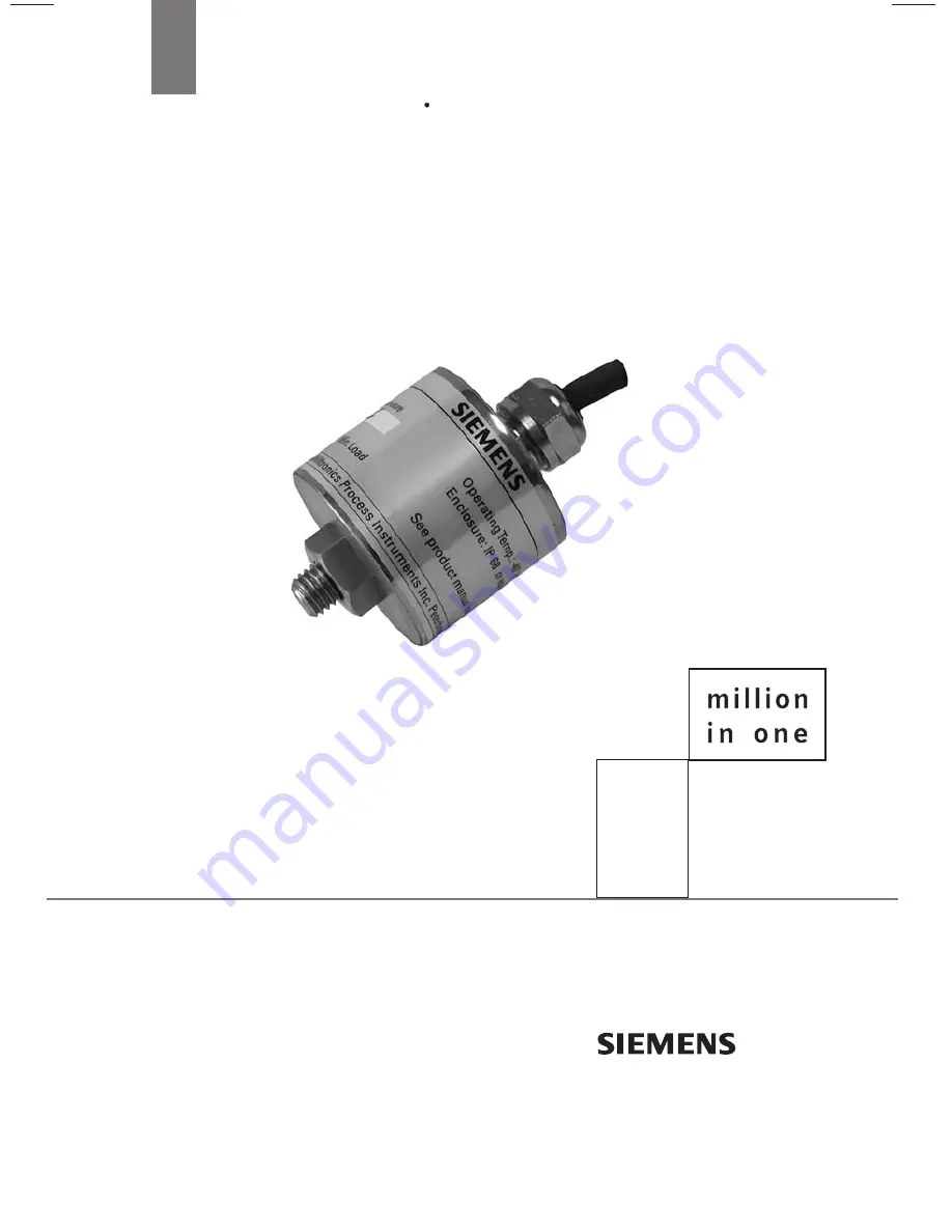 Siemens sitrans Скачать руководство пользователя страница 1