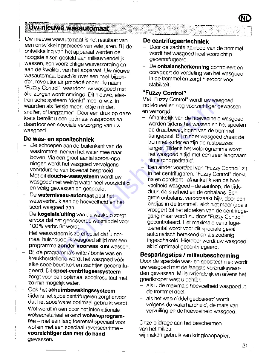 Siemens SIWAMAT PLUS 3773 Operating Instructions Manual Download Page 21